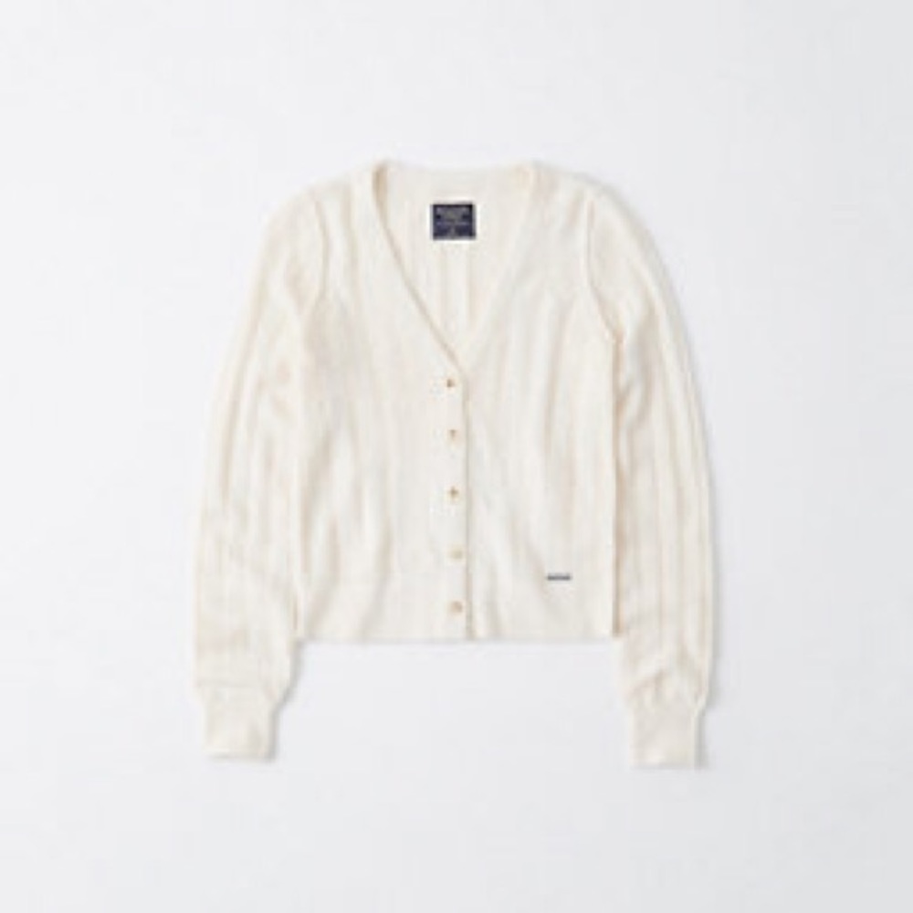 Cropped V-neck Cardigan Abercrombie & Fitch XS